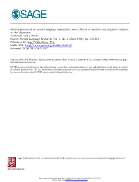 Adverb Placement in Second Language Acquisition