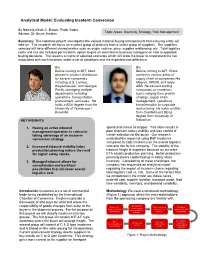 Analytical Model: Evaluating Incoterm Conversion
