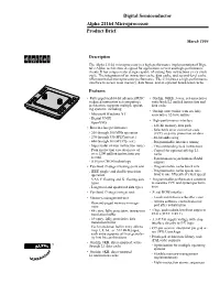 Digital Semiconductor Alpha 21164 Microprocessor Product Brief