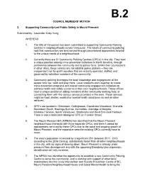 Motion, Supporting Community-Led Public Safety in Mount Pleasant