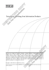Terra Lycos: Profiting from Information Products