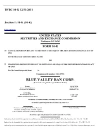 BLUE VALLEY BAN CORP. (Exact Name of Registrant As Specified in Its Charter)