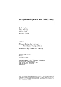 Changes in Drought Risk with Climate Change