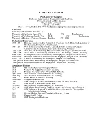CURRICULUM VITAE Paul Andrew Karplus
