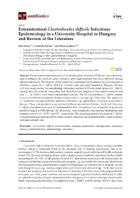 Extraintestinal Clostridioides Difficile Infections