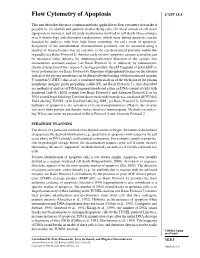 Flow Cytometry of Apoptosis UNIT 18.8