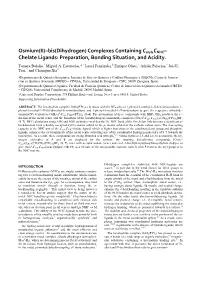 Osmium(II)–Bis(Dihydrogen) Complexes Containing Caryl,CNHC– Chelate Ligands: Preparation, Bonding Situation, and Acidity