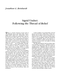 Sigrid Undset: Following the Thread of Belief