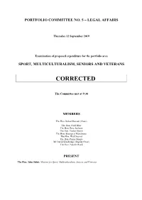 Transcript of Committee Proceedings