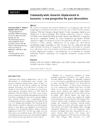 Community-Wide Character Displacement in Barnacles: a New Perspective for Past Observations