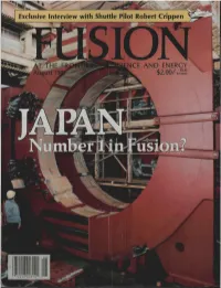 Exclusive Interview with Shuttle Pilot Robert Crippen 50% of the First Columbia Shuttle Crew Subscribes to FUSION
