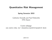 Quantitative Risk Management