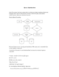Query Optimization
