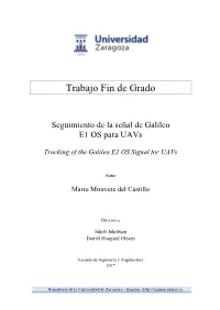Tracking of the Galileo E1 OS Signal for Uavs