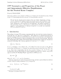 CPT Symmetry and Properties of the Exact and Approximate Effective