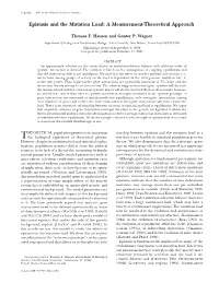 Epistasis and the Mutation Load: a Measurement-Theoretical Approach