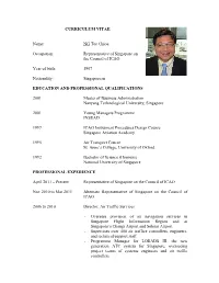 NG Tee Chiou Occupation: Representative of Singapore