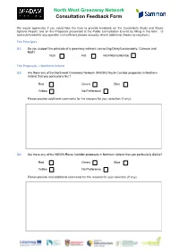 North West Greenway Network Consultation Feedback Form