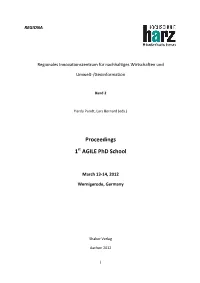 Proceedings 1 AGILE Phd School