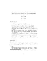Smart Points of Interest (SPOI) Data Model