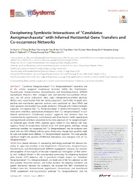 With Inferred Horizontal Gene Transfers and Co-Occurrence Networks