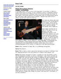 Bass Talk Multi String Bass Master GARRY GOODMAN