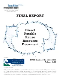 Direct Potable Reuse Resource Document