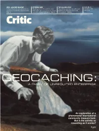 Geocaching: a Diary of Unrequited Enterprise