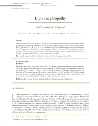 Lupus Nephropathy