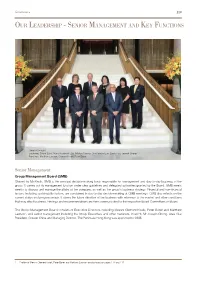 Senior Management and Key Functions
