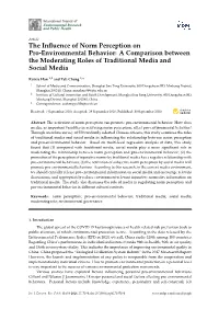 The Influence of Norm Perception on Pro-Environmental Behavior