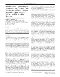 Enamine-Based Organocatalysis with Proline And