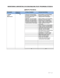 Monitoring & Reporting on Scm Baseline Study