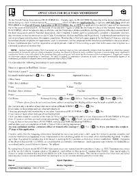 Application for Realtor® Membership