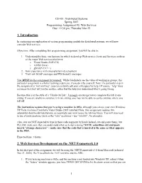 Assignment #3: Web Services Due: 12:30 Pm, Thursday Mar 29
