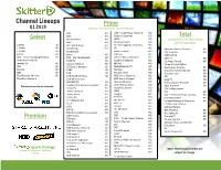 Channel Lineups Prime Q1 2019 (Includes All Channels in Select Package)