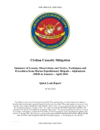 Civilian Casualty Mitigation