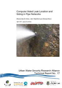 Computer Aided Leak Location and Sizing in Pipe Networks
