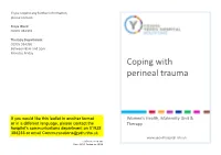 Coping with Perineal Trauma