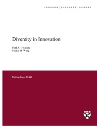Diversity in Innovation