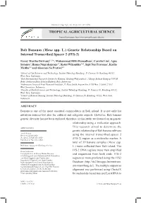 Genetic Relationship Based on Internal Transcribed Spacer 2 (ITS-2)
