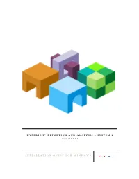 Hyperion Reporting and Analysis – System 9 Installation Guide for Windows