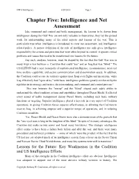 Intelligence and Net Assessment