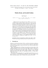 Models, Brains, and Scientific Realism