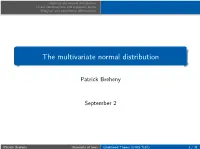The Multivariate Normal Distribution