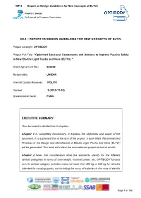 WP 2 Report on Design Guidelines for New Concepts of Eltvs