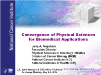 Convergence of Physical Sciences for Biomedical Applications