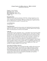 S. Ernest Vandiver Interviewer: John F