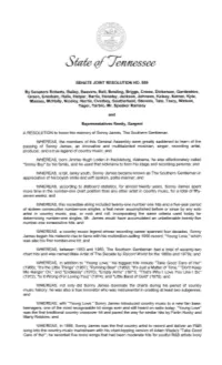 A RESOLUTION to Honor the Memory of Sonny James, the Southern Gentleman