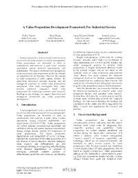 A Value Proposition Development Framework for Industrial Service